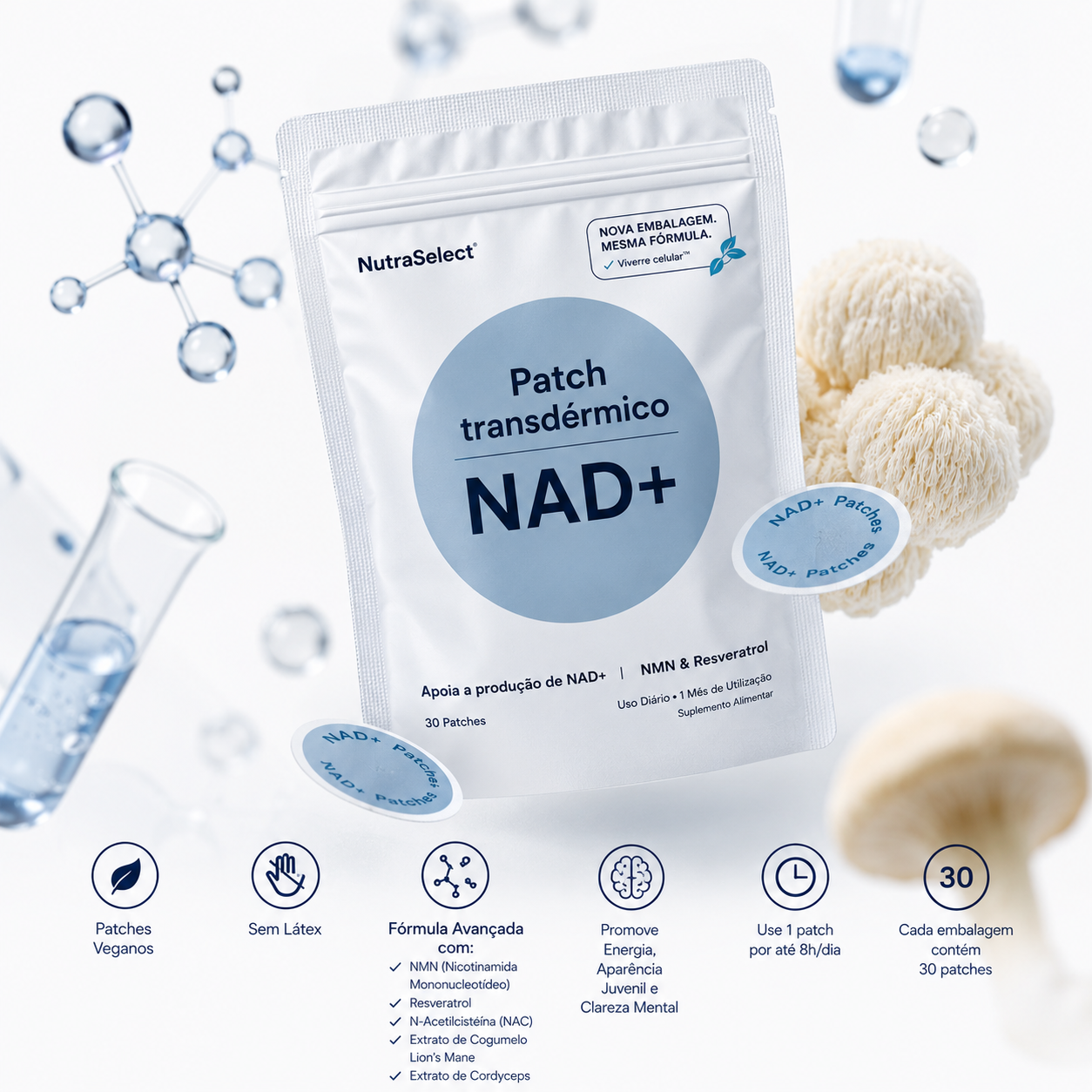 Parche Transdérmico NAD+ - Reparación Celular y Equilibrio Metabólico